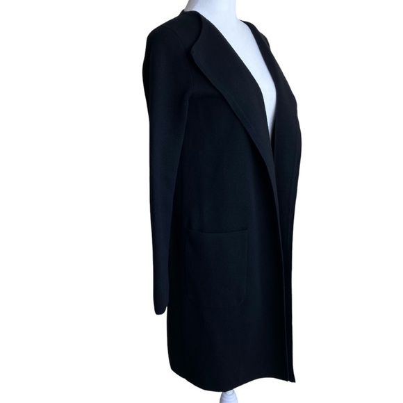 J. Crew 365 Black Juliette Collarless Sweater Blazer Wool Cotton Blend Knit XXS - Picture 6 of 16